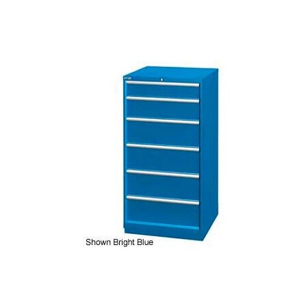 Lista International Lista 28-1/4"W Cabinet, 6 Drawer, 37 Compart - Bright Blue, No Lock XSSC1350-0608BBNL